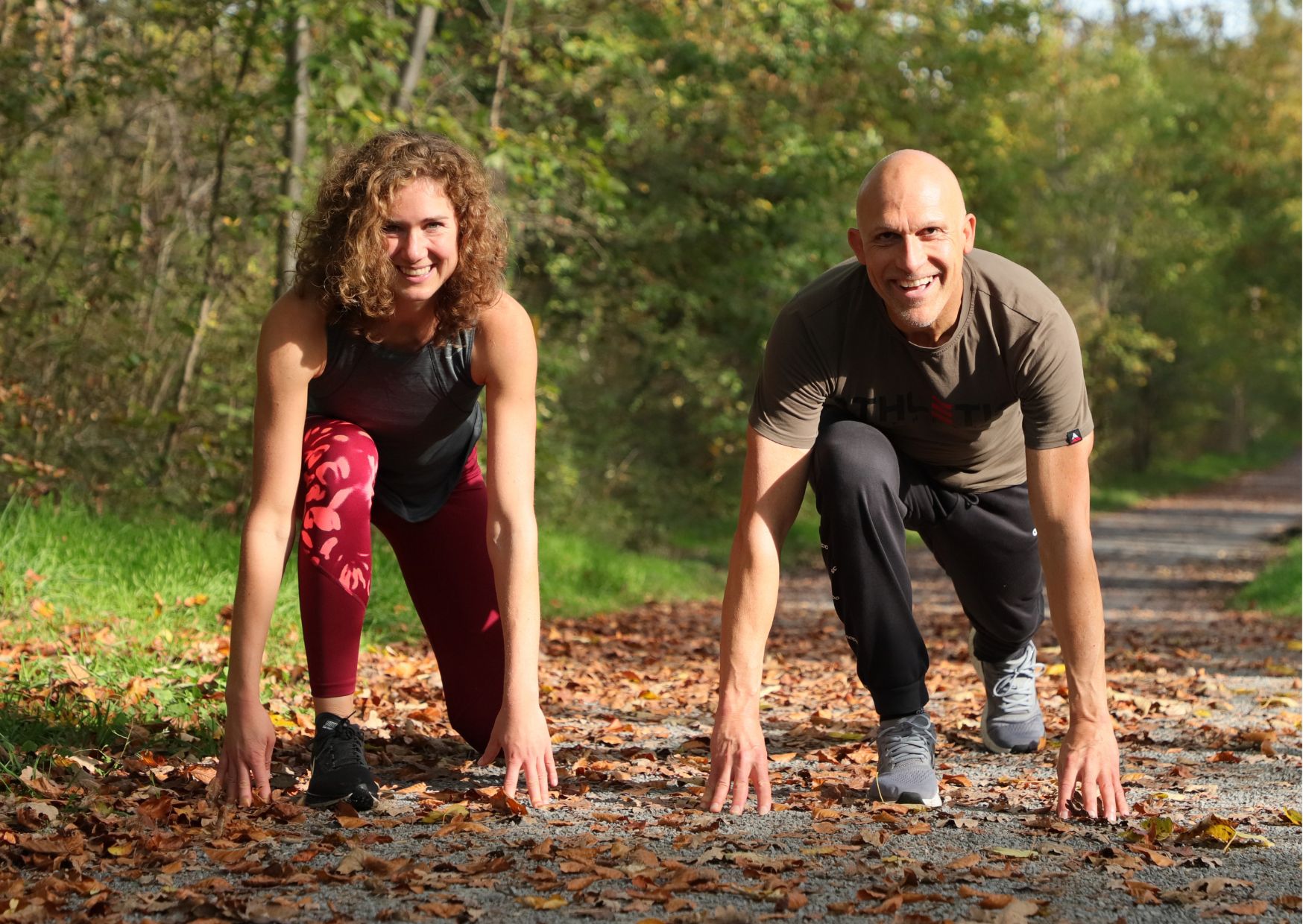Personal Trainer Bernd Wolfgang mit Klientin beim Joggen